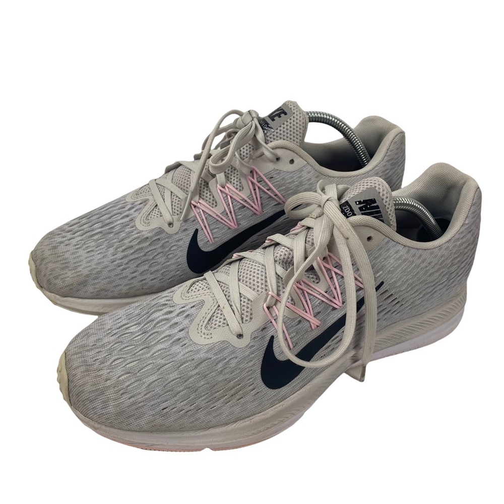 Nike Air Zoom Winflo 5 Women’s Runnong Shoes Gray Pink White Black Size 10